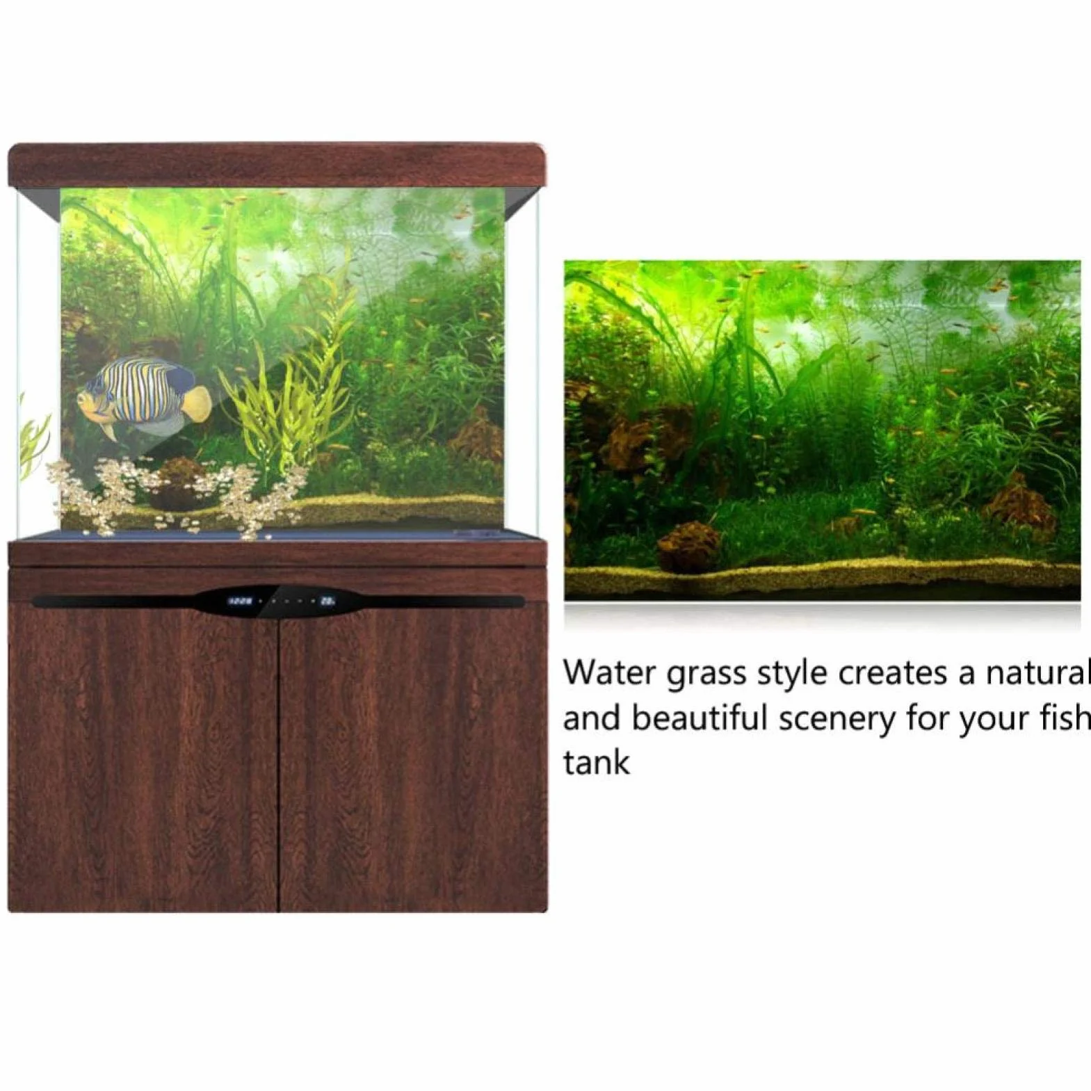 ViaGasaFamido Akwarium Plakat Tło Samoprzylepne PVC 61 x 30 cm Dekoracyjny