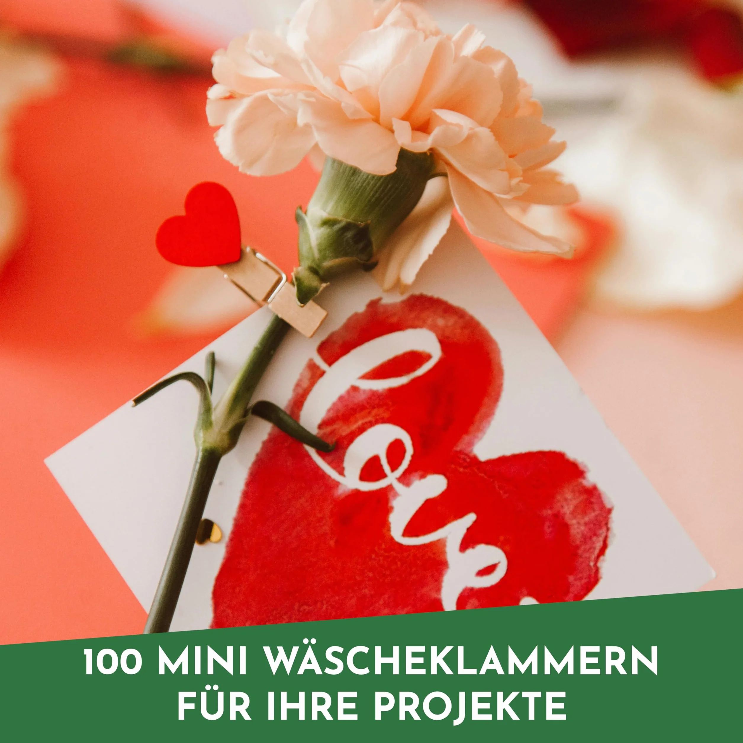 CraftWerk Mini spinacze do bielizny, 100 sztuk, małe drewniane klamerki do majsterkowania i zawieszenia zdjęć, idealne jako dekoracja kalendarza adwentowego, 2,5 cm