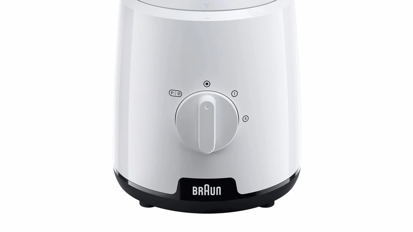 Braun PowerBlender 1, pojedynczy trójkątny mikser w szkle, 2 prędkości, funkcja kruszenia lodu, JB1050WH, 600W, biały