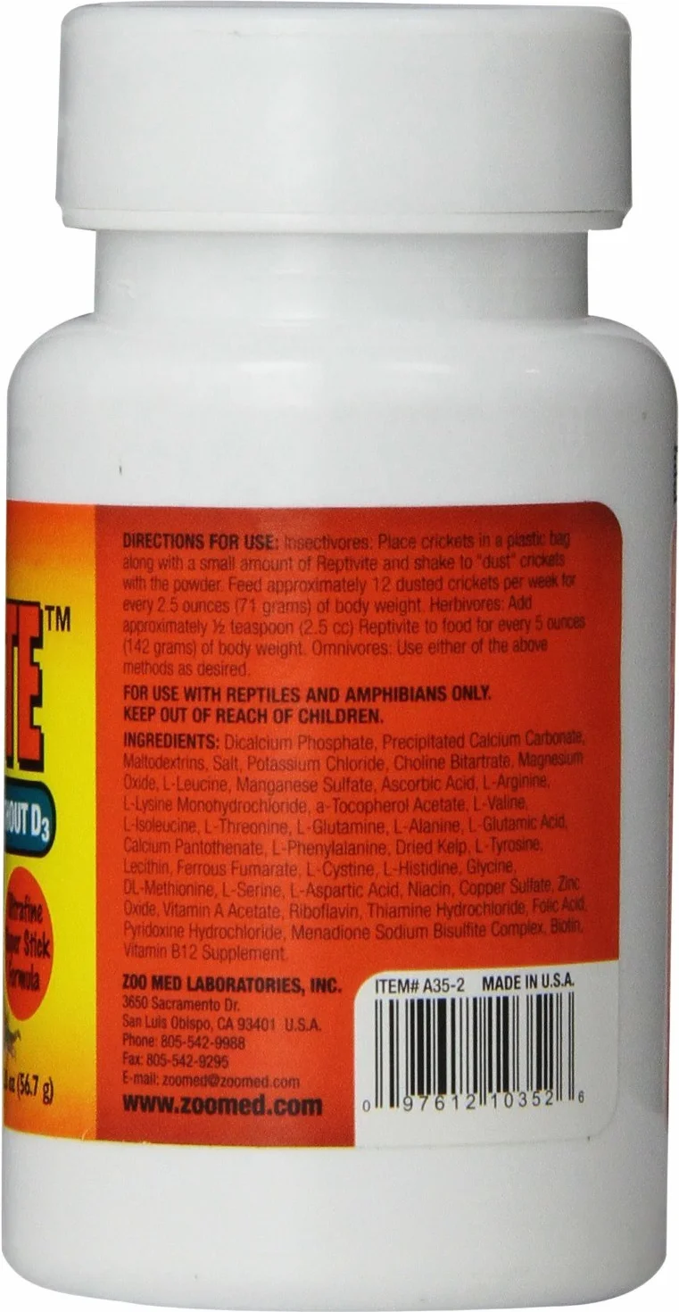 ZooMed Reptivite bez witaminy D3, 57 g, suplement diety, witaminy dla gadów