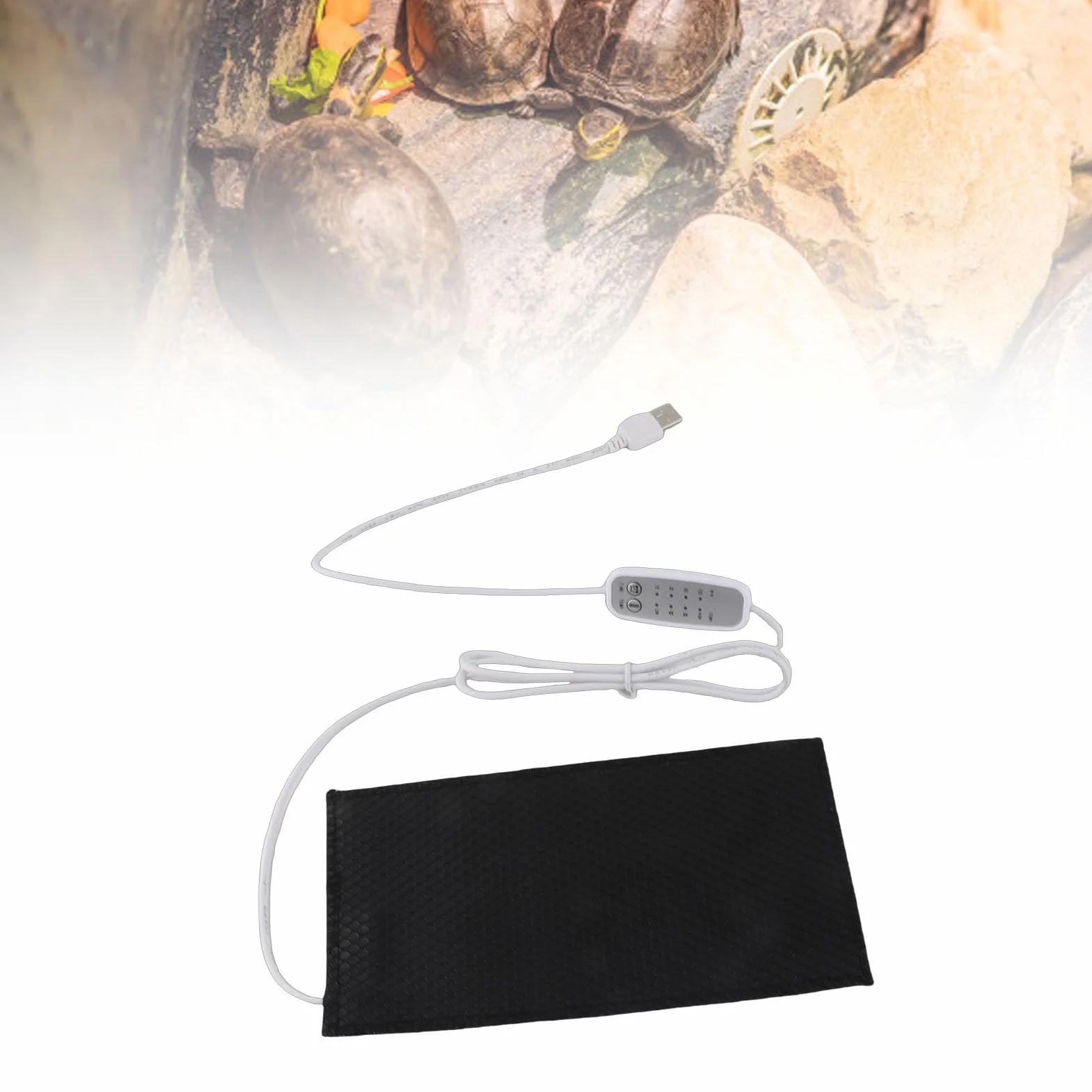 Ausla Mata Grzewcza dla Gadów 20x25 cm DC 5V 20-40℃ Regulator Temperatury 4 Biegi Terrarium