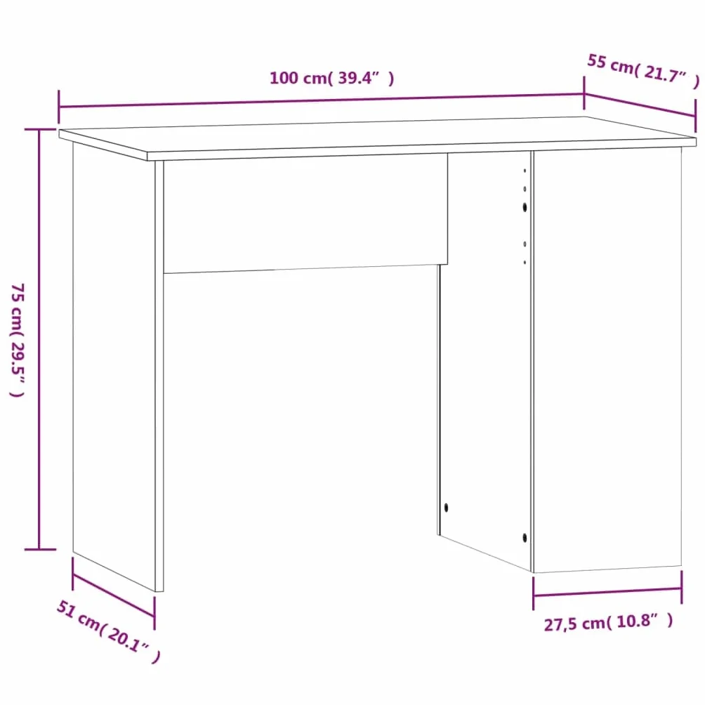 Biurko betonowe szare z materiału drewnopochodnego 100 x 55 x 75 cm z miejscem do przechowywania, szufladą i regałem do domowego biura, gabinetu, pokoju młodzieżowego, komputera, laptopa, gier