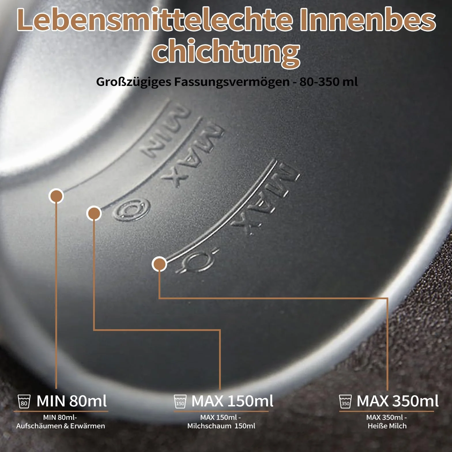 Elektryczny spieniacz do mleka 4 w 1, 350 ml, przenośny spieniacz do mleka z 4 trybami, piana na gorąco/zimno, automatyczne wyłączanie, zabezpieczenie przed przegrzaniem do cappuccino, latte