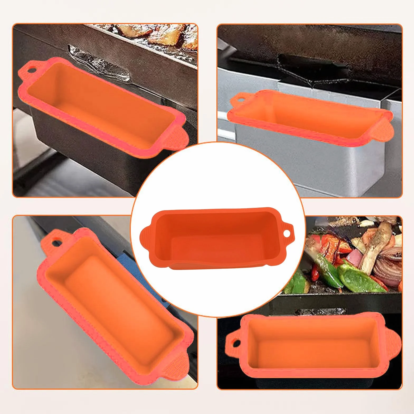 Blackstone Grease Cup Liners, Wielokrotne Upłynnienie Odporne na łapacz Tłuszczu Blackstone Grease Catcher Blackstone Kroplowe Liniowce z silikonową szklanką Tłuszczu do Kempingu