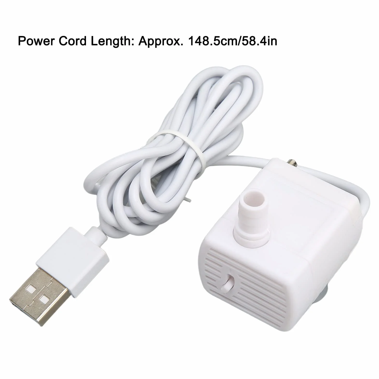 Pompa do Fontanny dla Zwierząt Domowych, Cicha, Bezszczotkowy Silnik Prądu Stałego, Zasilana USB