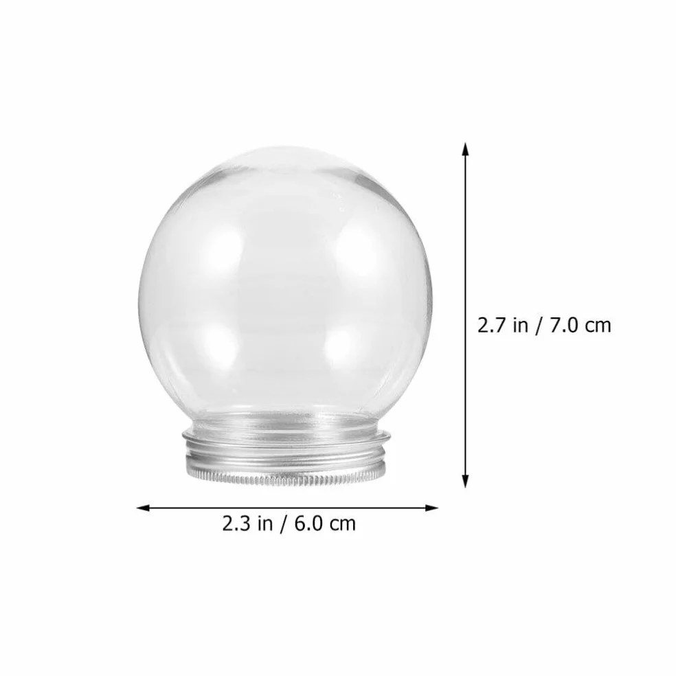 Zerodeko 20 Sztuk DIY Kule Śnieżne 150Ml Przezroczysta Plastikowa Kula Wodna Nadająca Się Do Napełniania Kula Śnieżna Z Odkręcaną Nakrętką Na Świąteczne Dekoracje Do Domu DIY Rzemiosło
