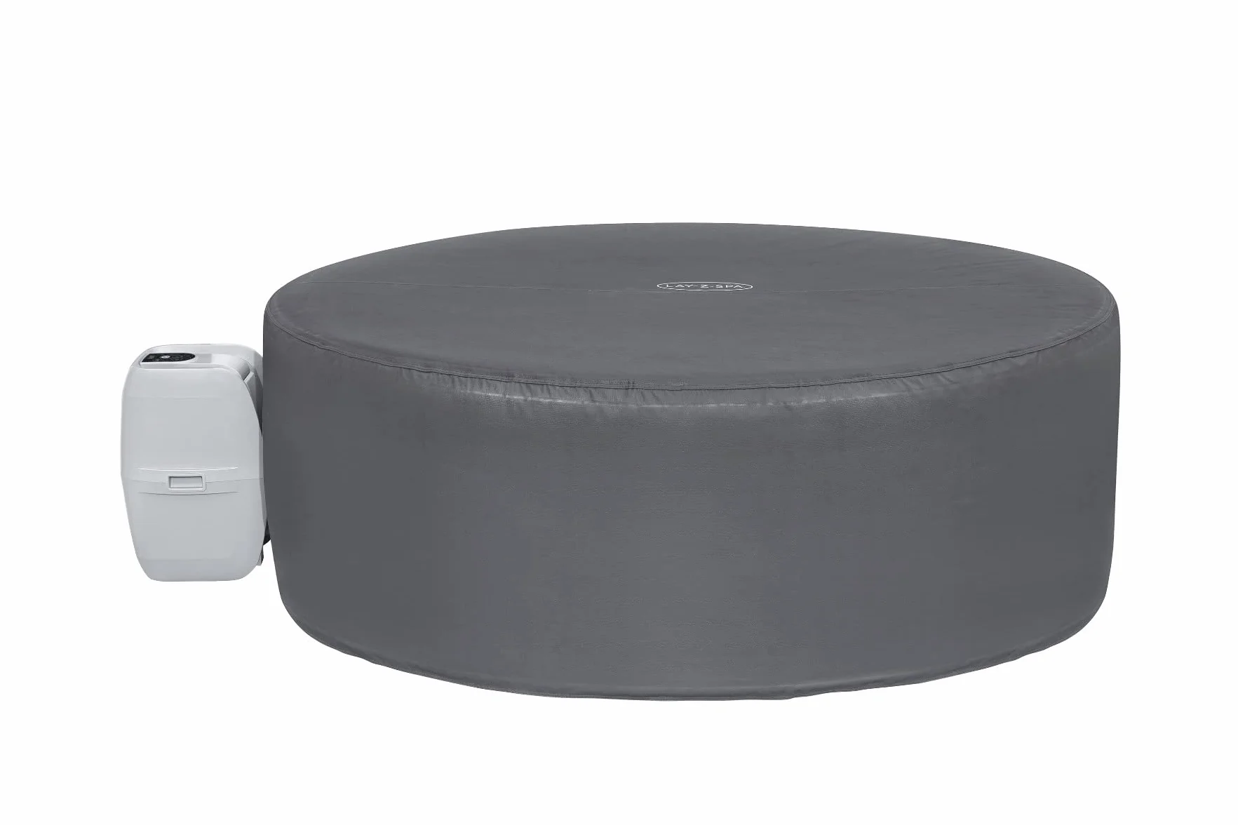 Lay-Z-Spa X Duża okrągła osłona termiczna do wanny z hydromasażem 216 cm x 80 cm, do 40% większa wydajność energetyczna, wodoodporna i odporna na promieniowanie UV, uniwersalne dopasowanie, szara