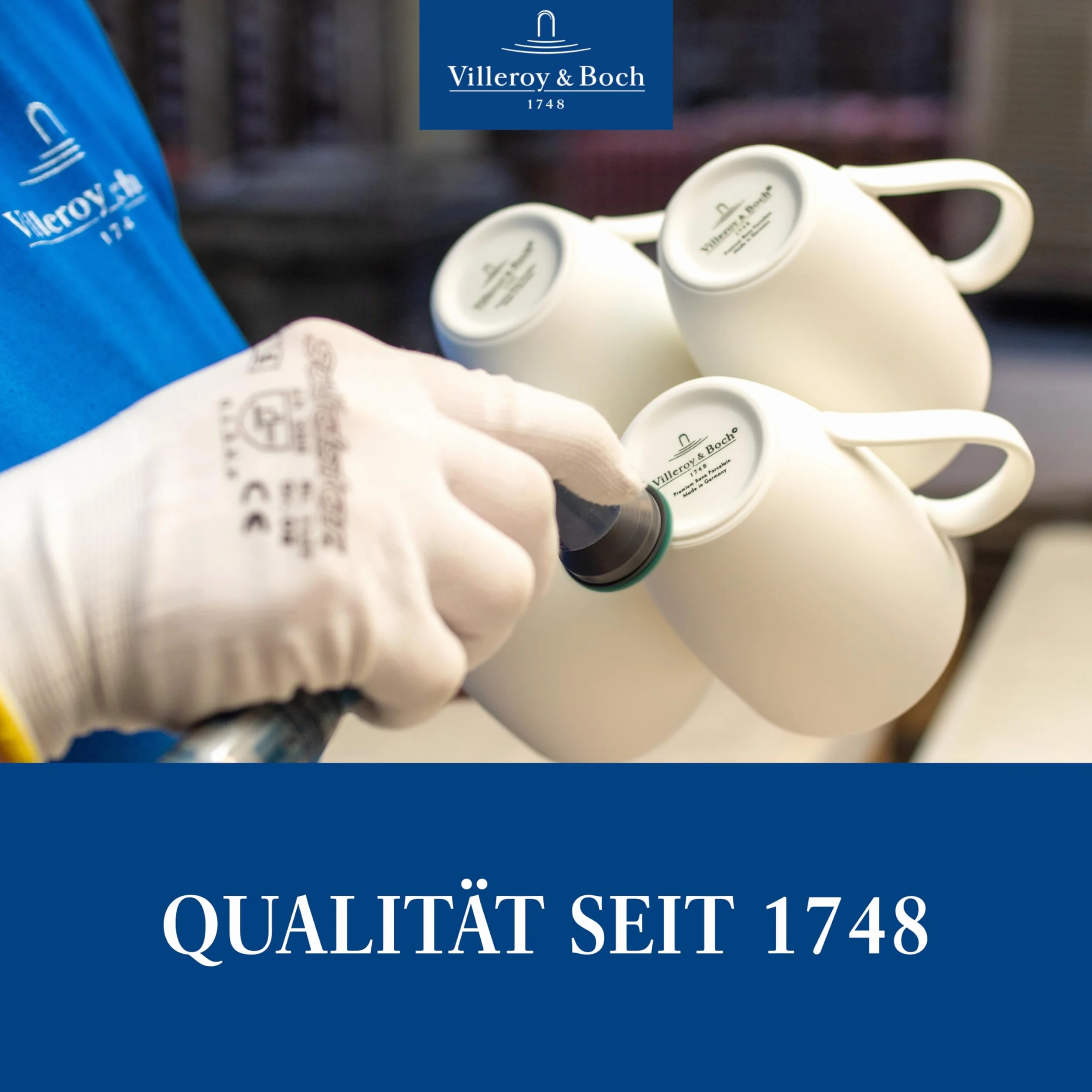 Villeroy & Boch Newwave Biała filiżanka do herbaty z uchwytem, nadaje się do mycia w zmywarce, do kuchenki mikrofalowej, specjalna filiżanka do herbaty, filiżanka do kawy, filiżanka do kawy, kubek na
