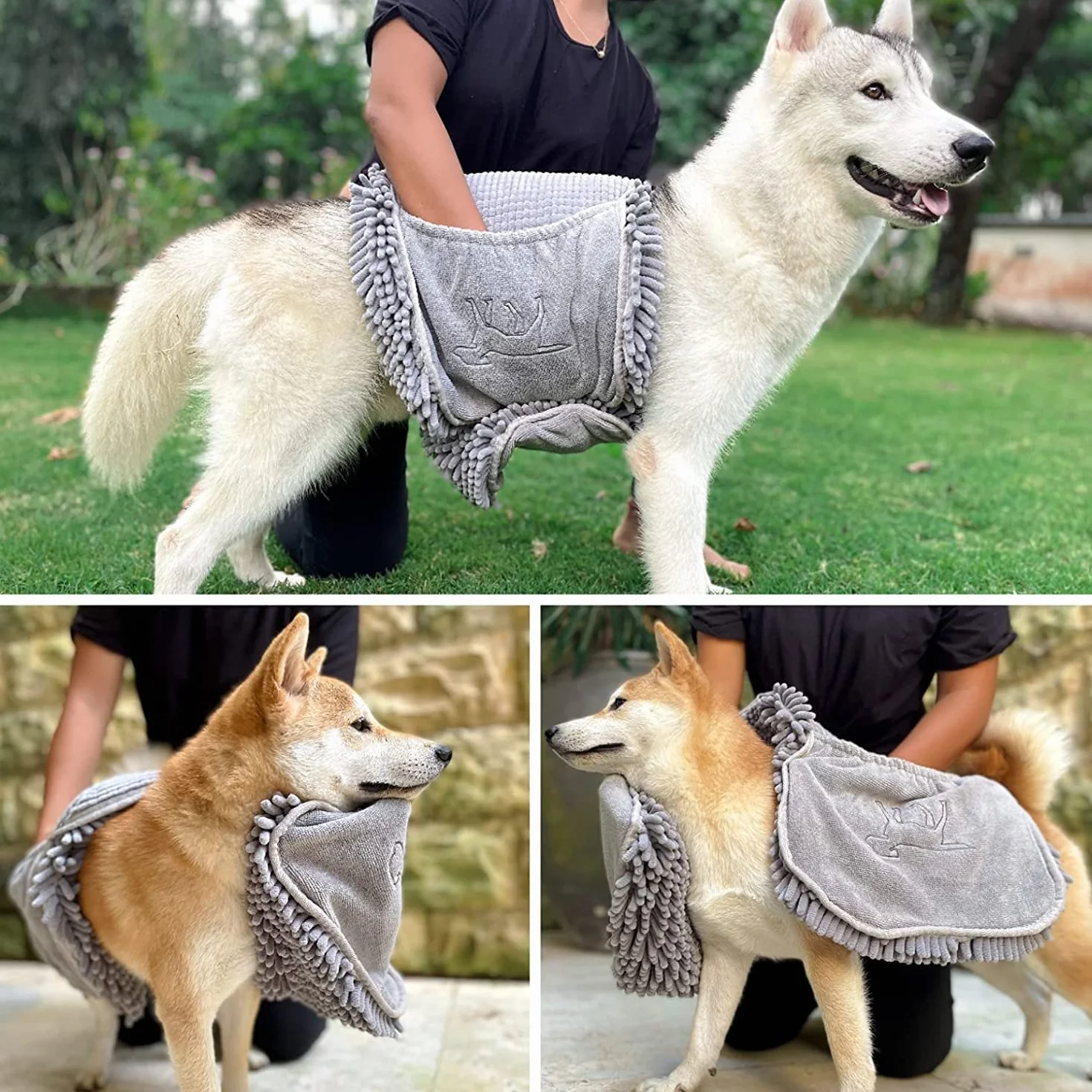 Tuff Pupper Ręcznik dla psów z mikrofibry 85 x 35 cm Szybkoschnący