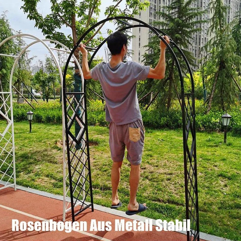 Łuk ("en":"Łuk ogrodowy łuk różany łuk do roślin pnących 140x230cm 220x230cm 180x270cm 360x70cm pergola metalowa kratka z podstawą czarny/brązowy/ciemnozielony/biały (kolor: zielony, rozmiar: 220
