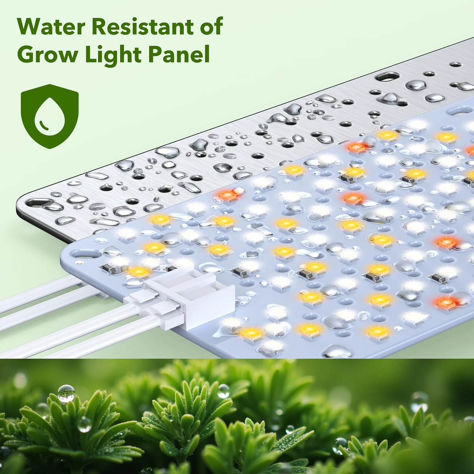 Zestaw 5 lamp LED do roślin, 60 W, 960 diod LED, pełne spektrum światła do roślin pokojowych, panel roślin z funkcją Daisy-Chain, timer 4/8/12h, lampa do uprawy roślin i kwiatów