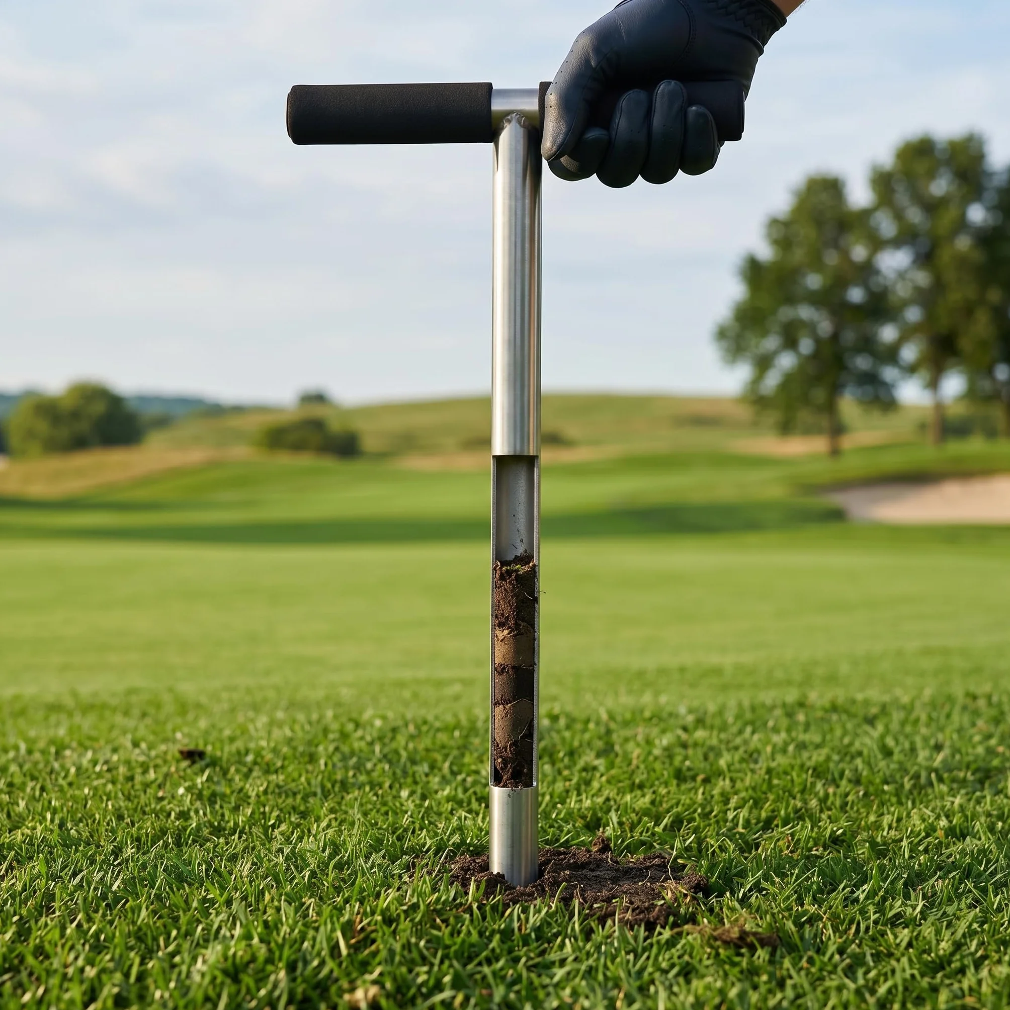 Próbnik Gleby ze Stali Nierdzewnej, Urządzenie do Pobierania Próbek Odpowiednie do Pobierania Próbek z Ogrodu i Golfowego