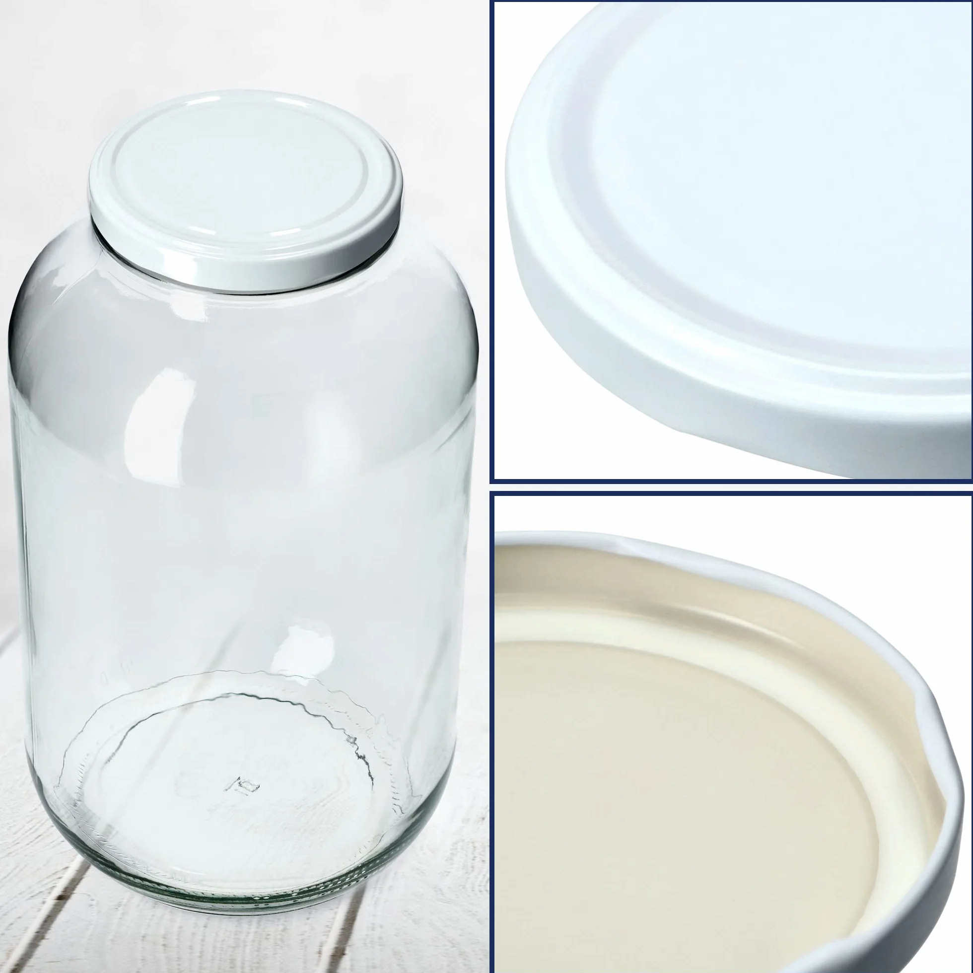KADAX Zestaw 10 szt. Metalowe wieczka Twist-Off Ø 100 mm do słoików 2530/4130/5000 ml zapewniają szczelne zamknięcie i chronią przed przeciekaniem