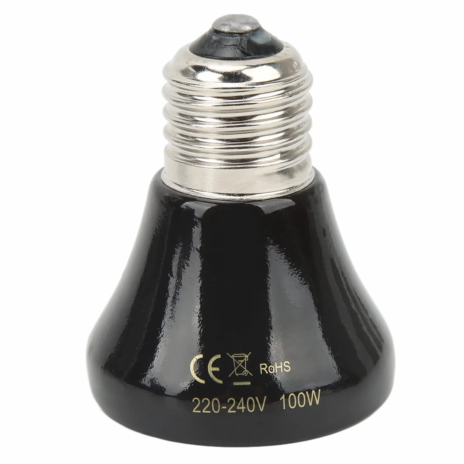 Ceramiczna Lampka Grzewcza dla Gadów 25W E27 220V-240V Promiennik Podczerwieni Czarna
