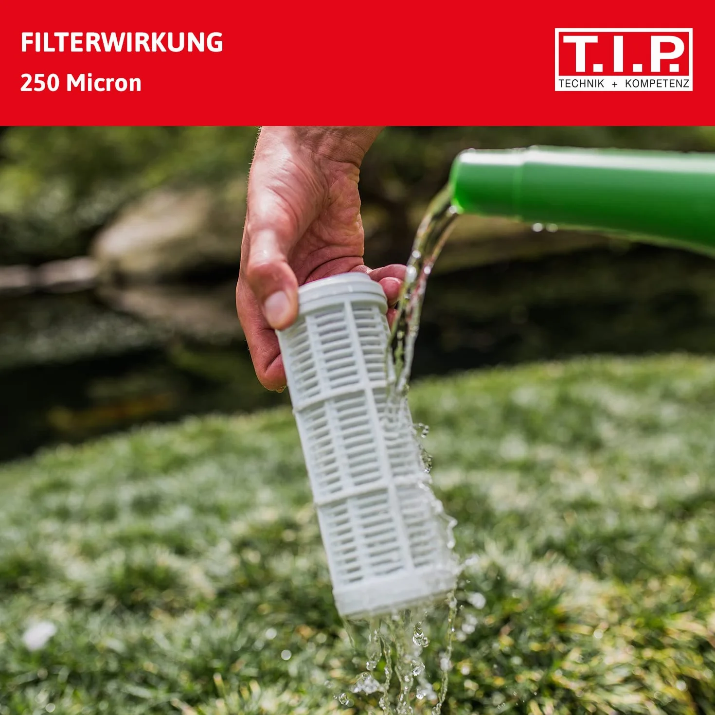 T.I.P. Filtr Wstępny Do Pomp Ogrodowych I Domowych Systemów Wodnych 17,8 Cm (7 Cali) (Przepływ Wody Do 7000 L na H, W Tym Zmywalny Wkład Filtra