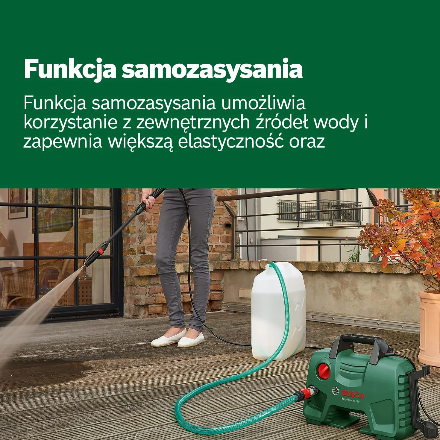 Bosch Home and Garden Easyaquatak 120 Premium Kit Myjka Ciśnieniowa, Zielony/Czarny, ‎40 x 20 x 37,5 cm; 4 kg