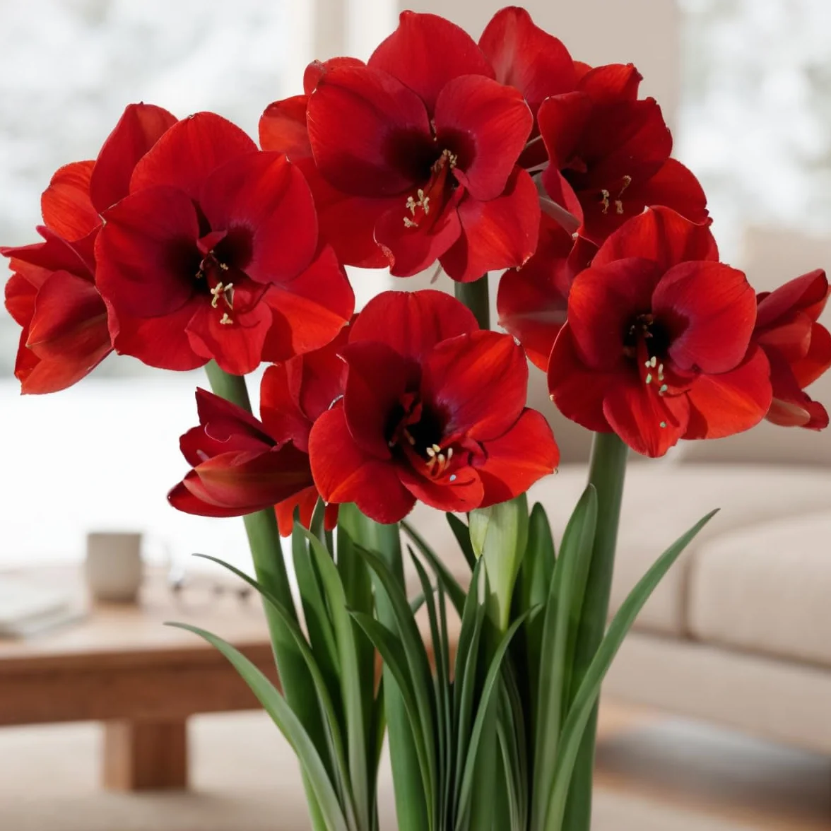 Cebula Amarylis Red Lion, 1 cebula kwiatowa w dużym formacie 26/30, ekskluzywna rośliny i kwiaty z Holandii, prawdziwe hippeastrum (bez nasion, wosku i nie sztuczne)