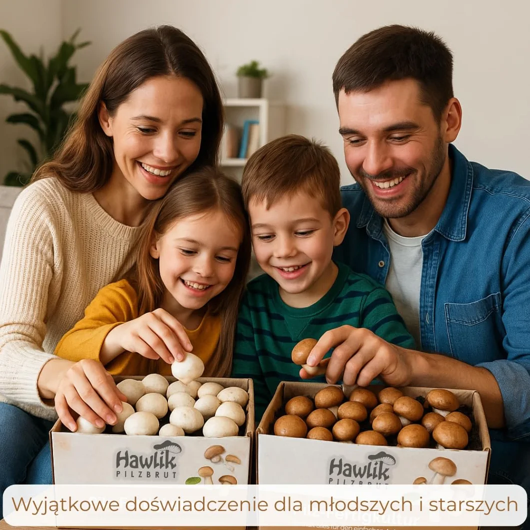 Hawlik Pilzbrut grzybnia - małe kamienne grzyby kultura grzybów do samodzielnej uprawy - zestaw do uprawy grzybów - uprawa grzybów to dziecinnie prosta - zestaw do uprawy grzybów w domu, Klein Braun