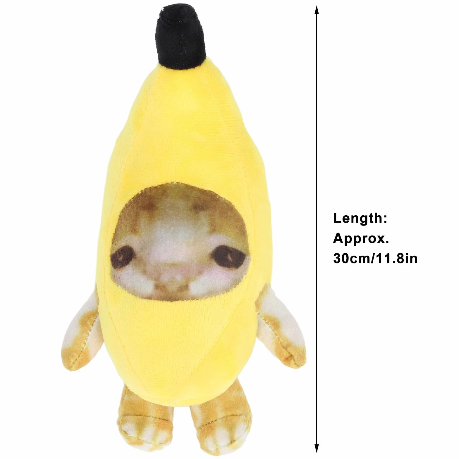 Pongnas Kot Bananowy Pluszowy Zabawka 30cm Wystrój Domu