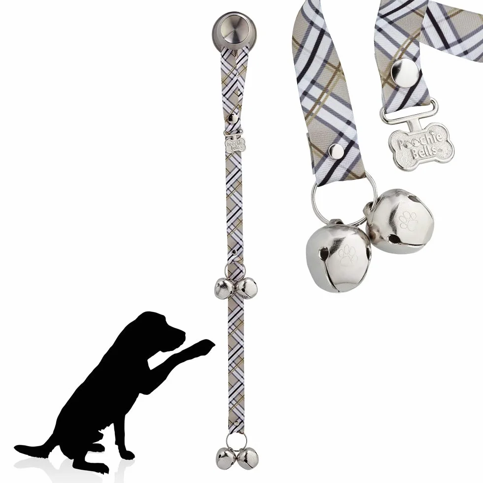 PoochieBells The Original Doggie Doorbell, Safe and Effective Puppy Potty Training Bells, Sahara (PB-Sahara)
