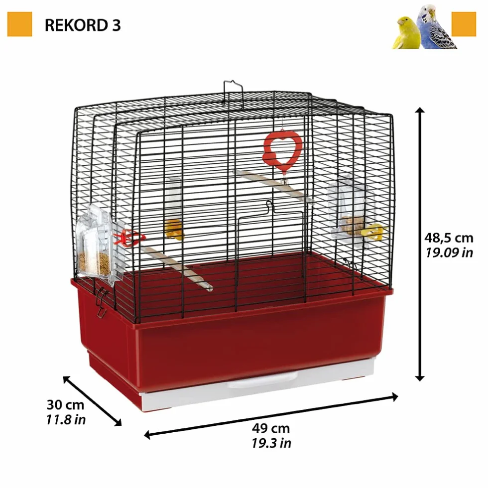 Ferplast Rekord 3 klatka dla ptaków 49 x 30 x 48,5 cm czarna