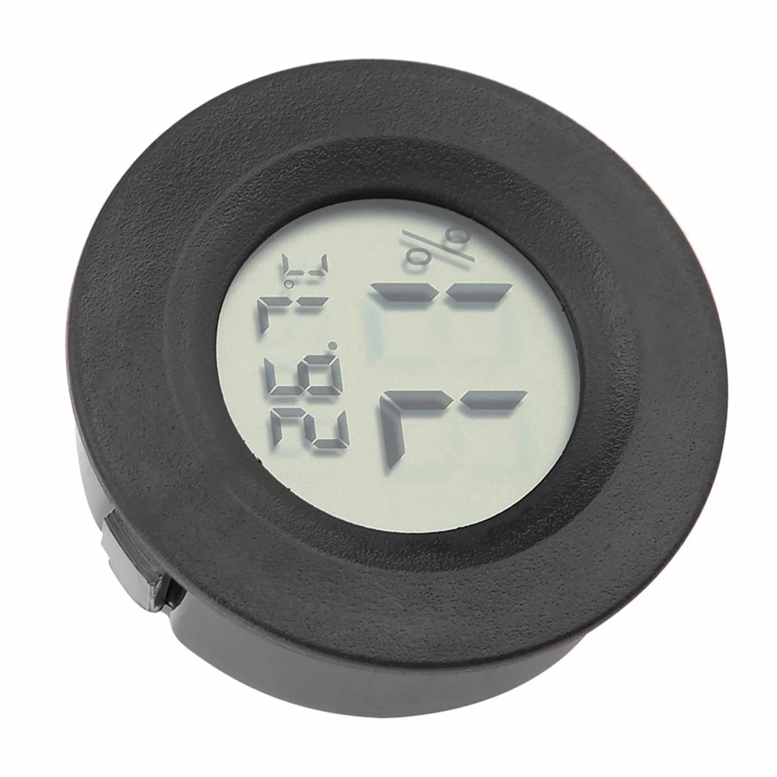 Generic Mini Cyfrowy LCD Gadów Termometr Higrometr Trwały Miernik Temperatury i Wilgotności do Zbiorników dla Gadów i Terrariów (BLACK)