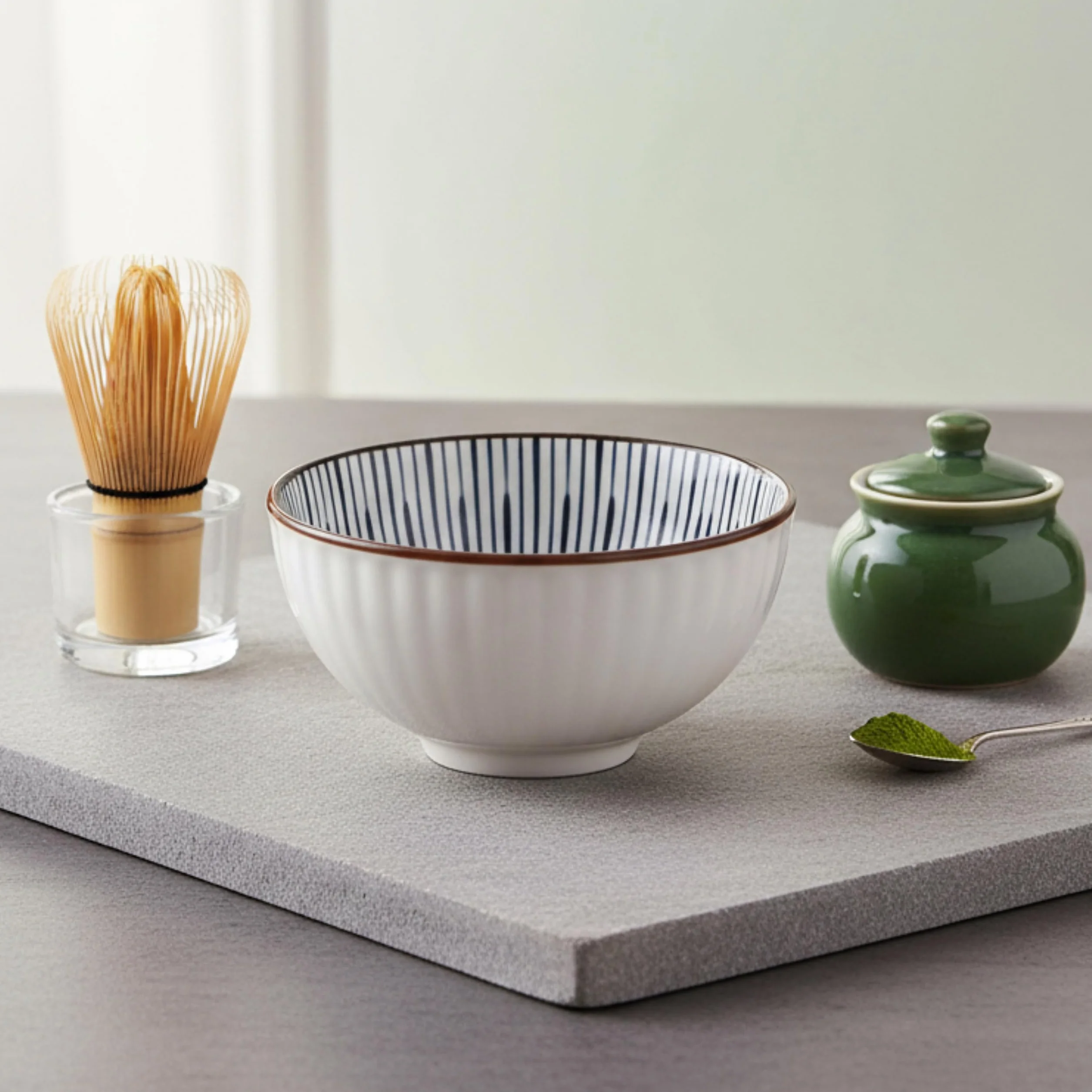 Czarka japońska, ceramiczna miseczka Chawan do parzenia herbaty matcha - niebieska 280 ml (A)