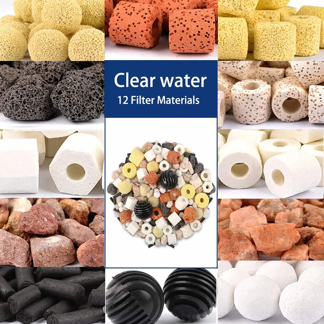 Ceramiczne koraliki do akwarium 500 g 12 w 1