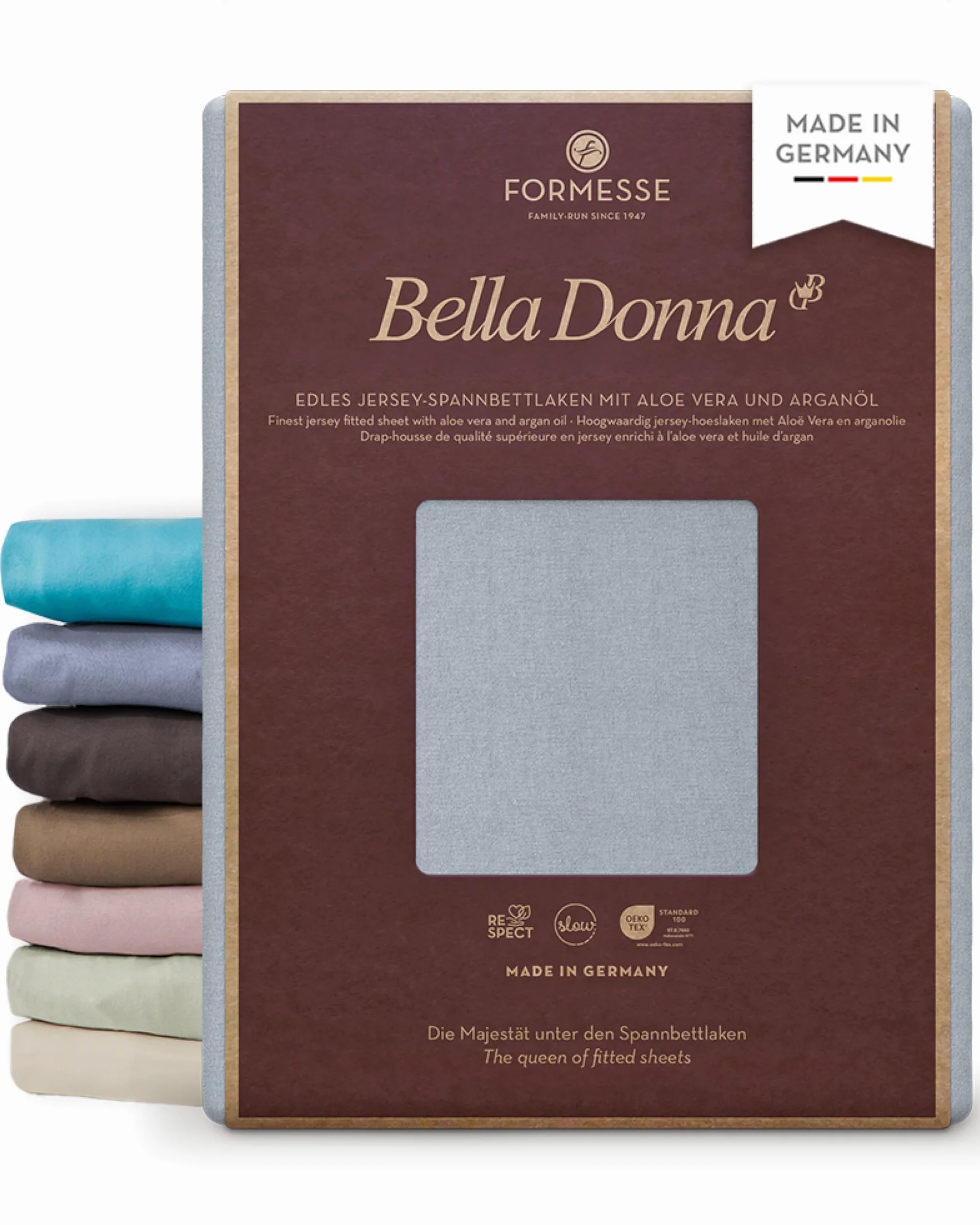 Formesse Bella Donna Boxspring prześcieradło z gumką Alto jasnoszare, 140 x 200-160 x 220 cm