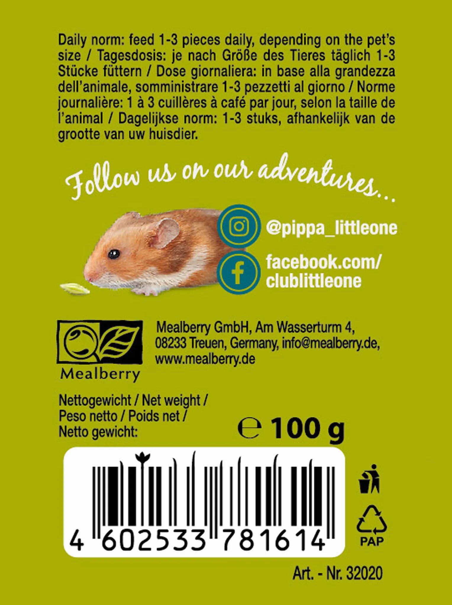 Little One Snack "Poduszka z trawy" w puszce, 100 g