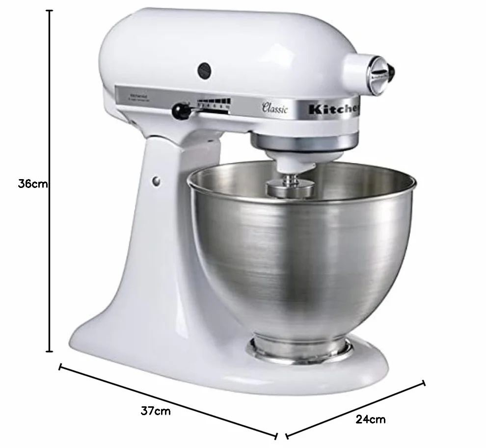 Kitchenaid Classic Robot Kuchenny, Biały/Srebrny, 4.3 l