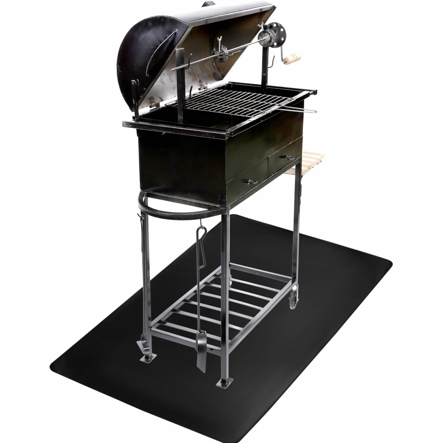QWORK® mata do grillowania 150 x 100 cm – podwójna powłoka silikonowa – odporna na wysokie temperatury do 980°C – antypoślizgowa i wodoszczelna