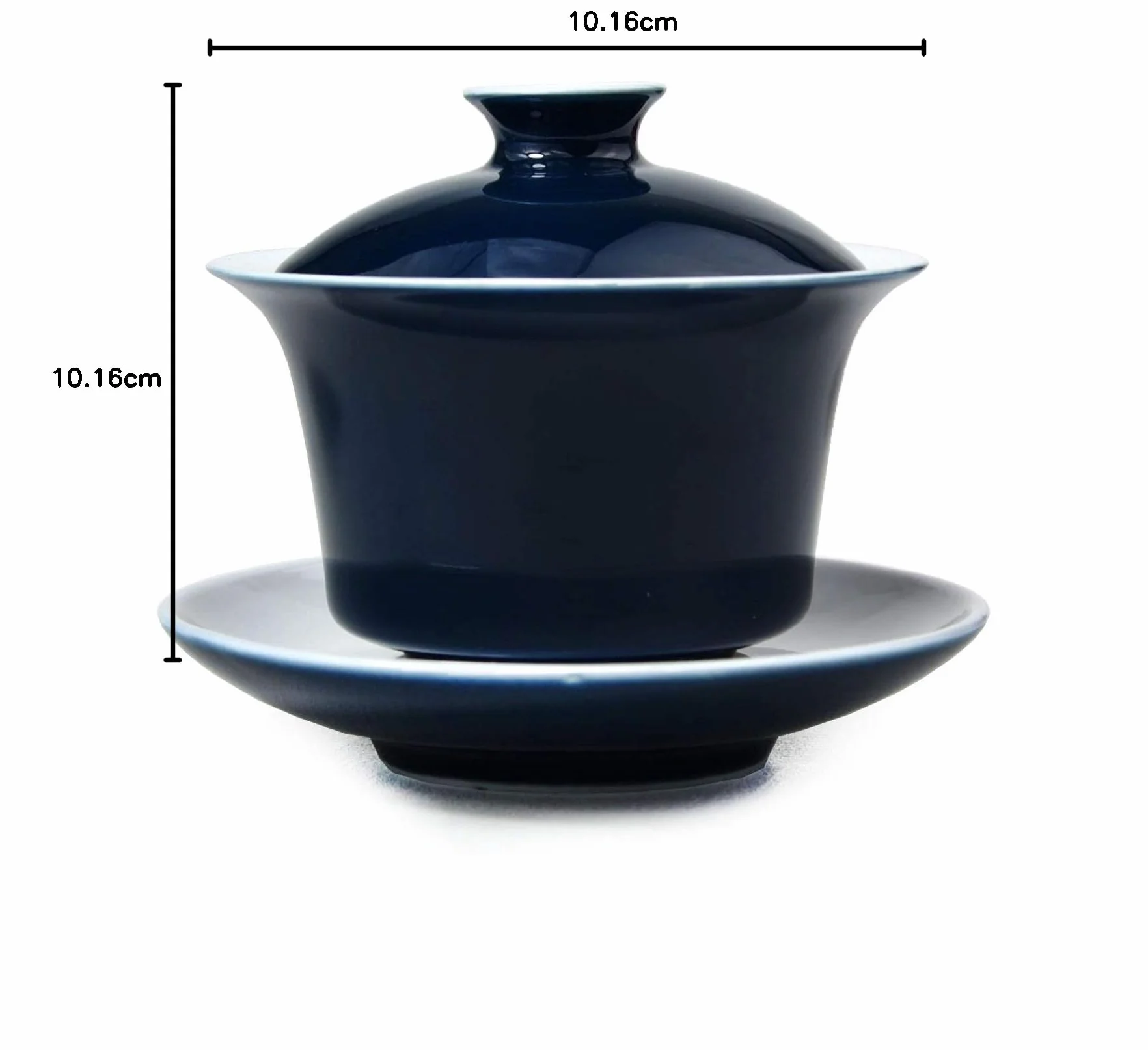 Liang baobao Porcelana Gaiwan 150 ml filiżanka do herbaty biała glazurowana filiżanka do herbaty Tureen chiński Sancai pokrywa miska pokrywka spodek zestaw (niebieski)
