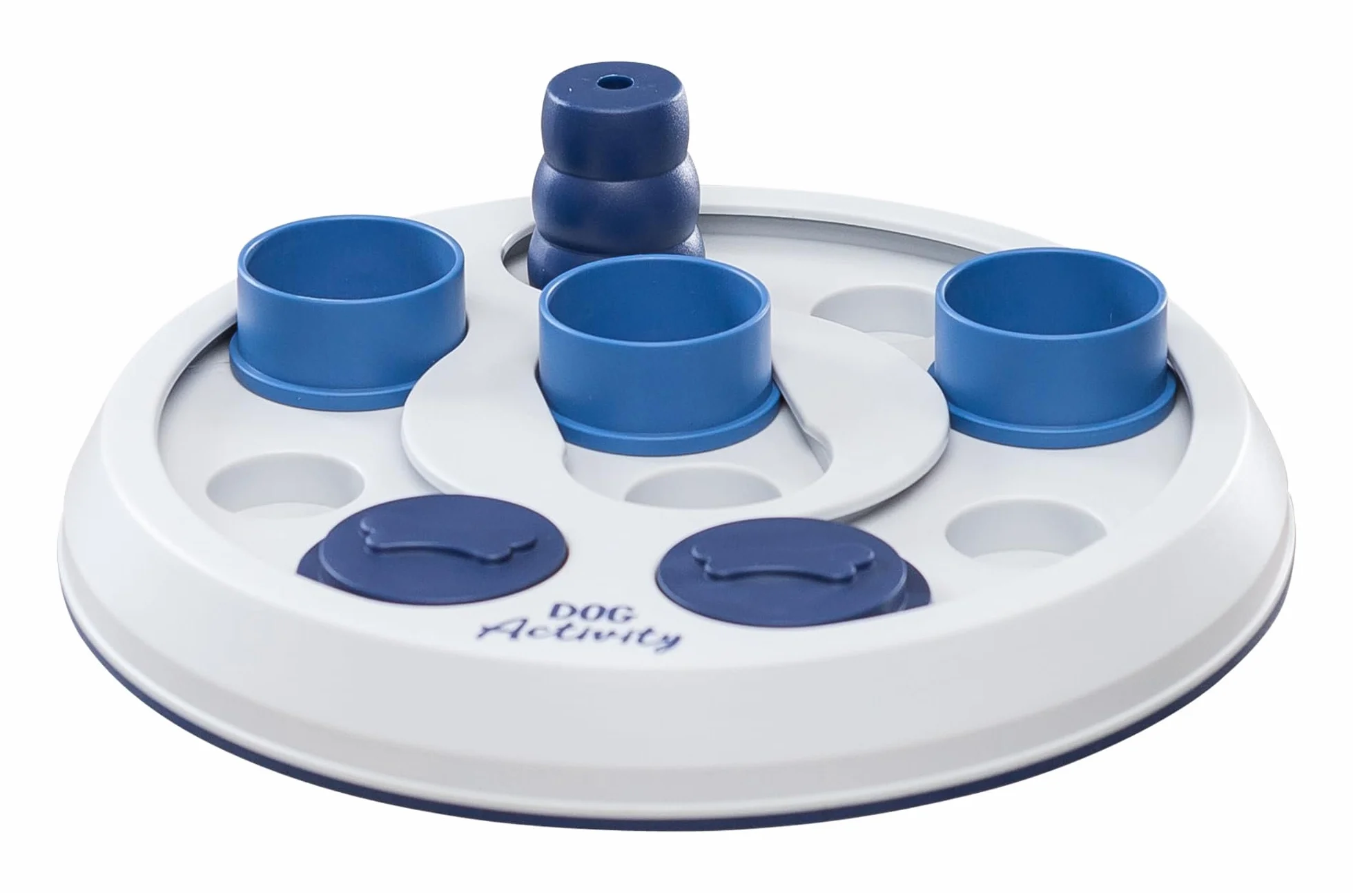 TRIXIE Zabawka dla psa Inteligencja Dog Activity gra strategiczna "Flip & Fun" – wymagająca zabawka inteligencyjna dla psów do pracy, ø 23 cm – 32001