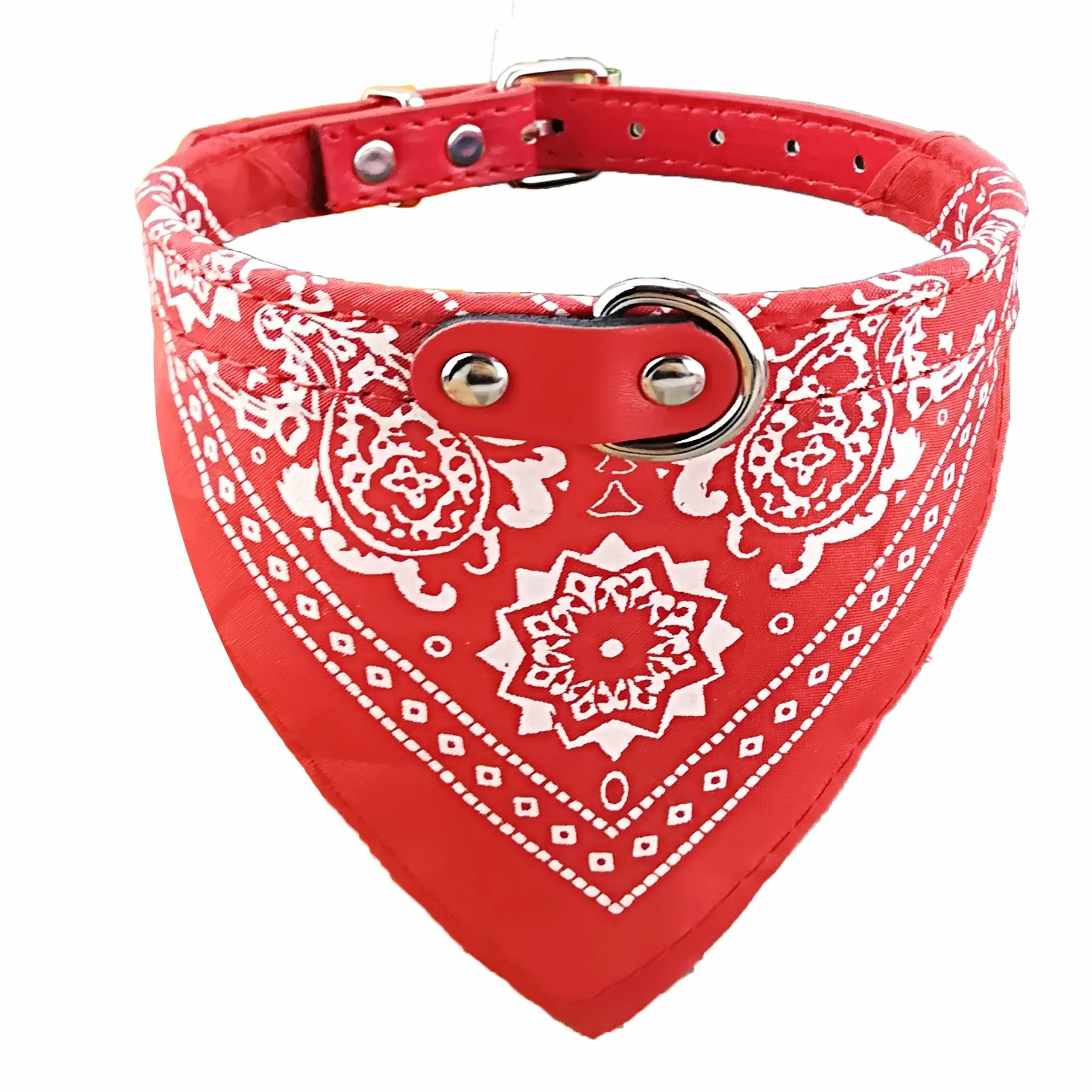 Bandana dla psa z obrożą czerwona XL