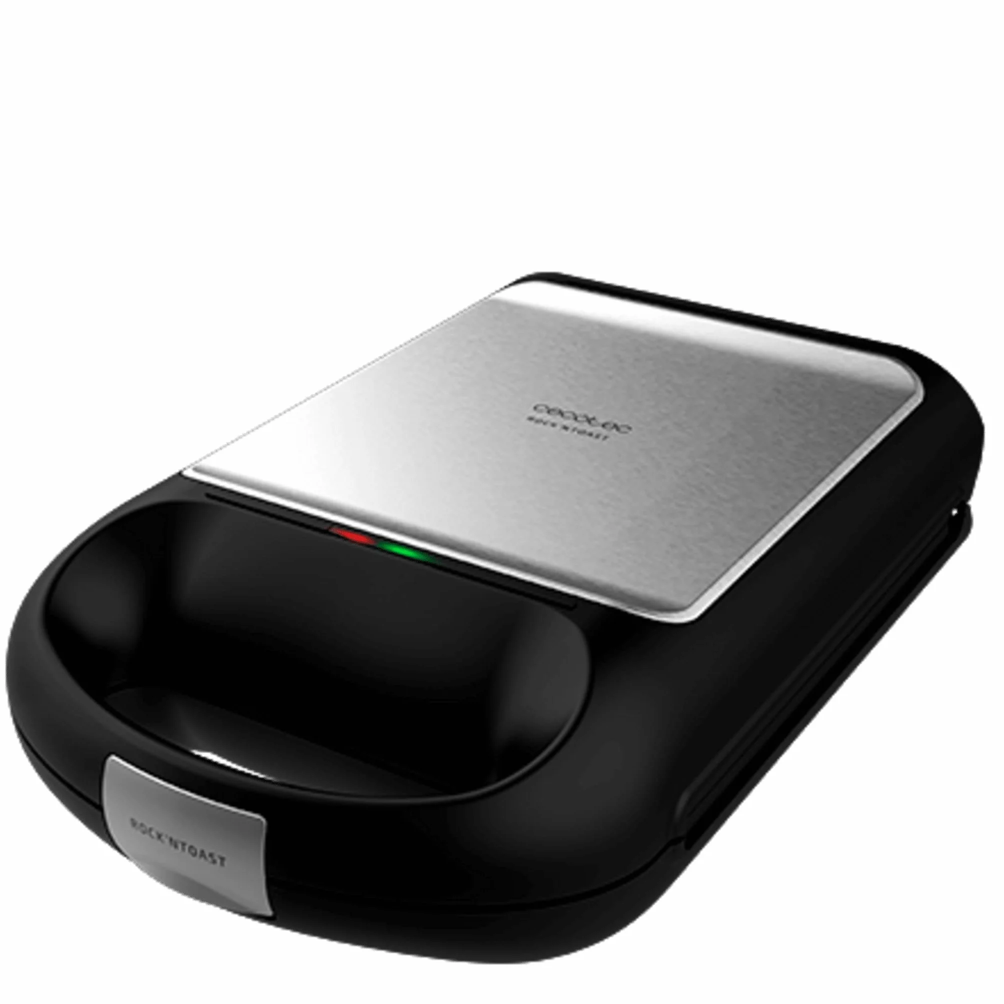 Cecotec Opiekacz do kanapek Rock'nToast Family 3w1. 1500 W, pojemność dla 4 kanapek, powłoka nieprzywierająca, 3 wymienne płyty, szybkie i równomierne opiekanie, stal nierdzewna
