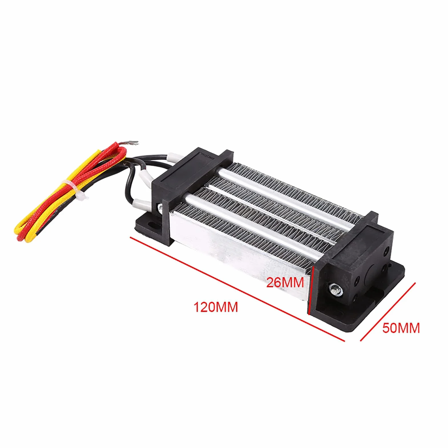 Generic Grzejnik Elektryczny PTC Dużej Mocy do Ogrzewania Samochodu, Izolowany Ceramiczny Grzejnik Termostatyczny do urządzeń Klimatyzacyjnych, 200 W DC 12 V Suszarki