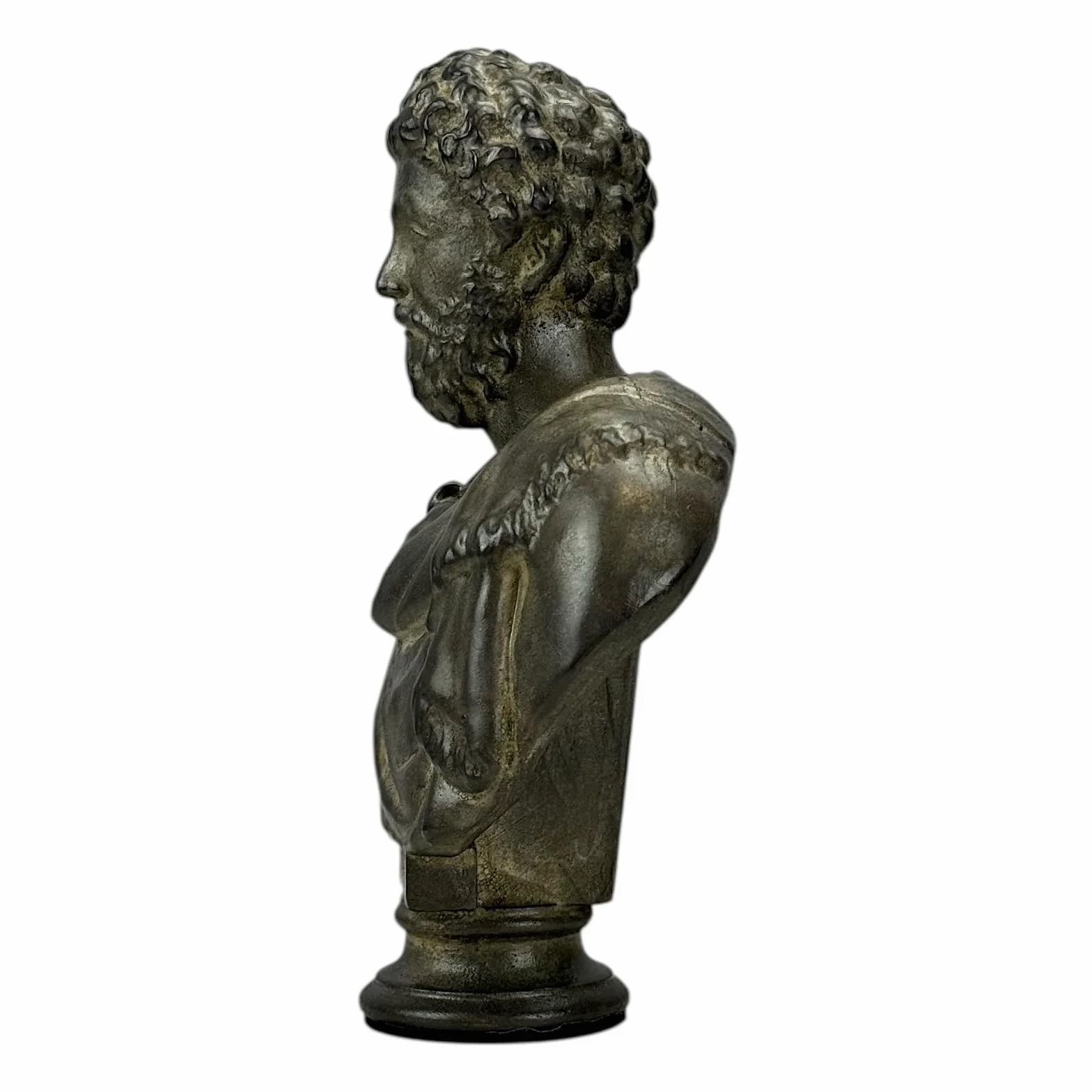Marek Aureliusz Popiersie - rzymski cesarz i stoicka rzeźba filozofa | Ręcznie wykonana grecka sztuka gipsowa | Klasyczny wystrój 17,8 cm