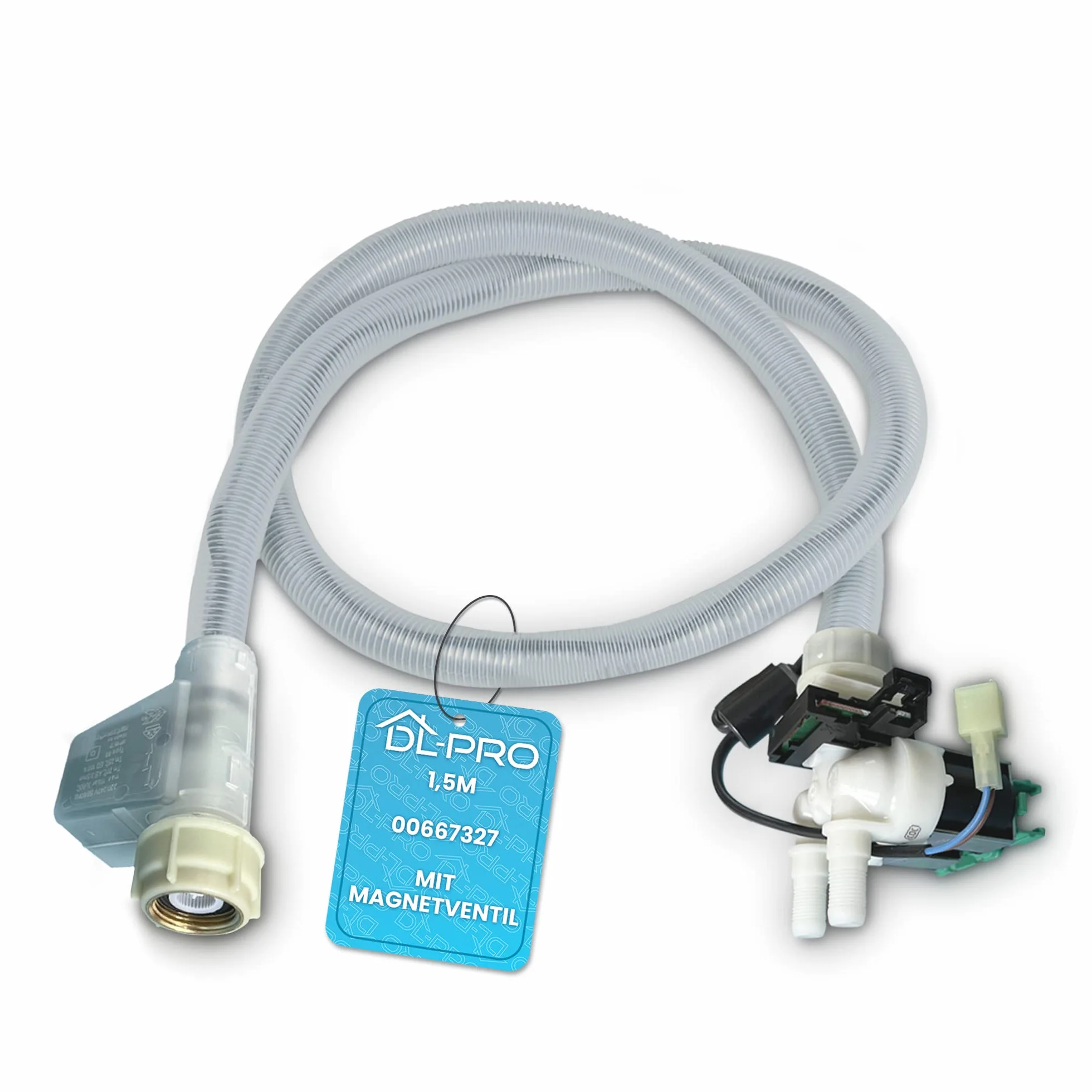 DL-pro Wąż dopływowy 1,5 m do Bosch Siemens 667327 00667327 Aquastop wąż do pralki wąż dopływowy do pralki