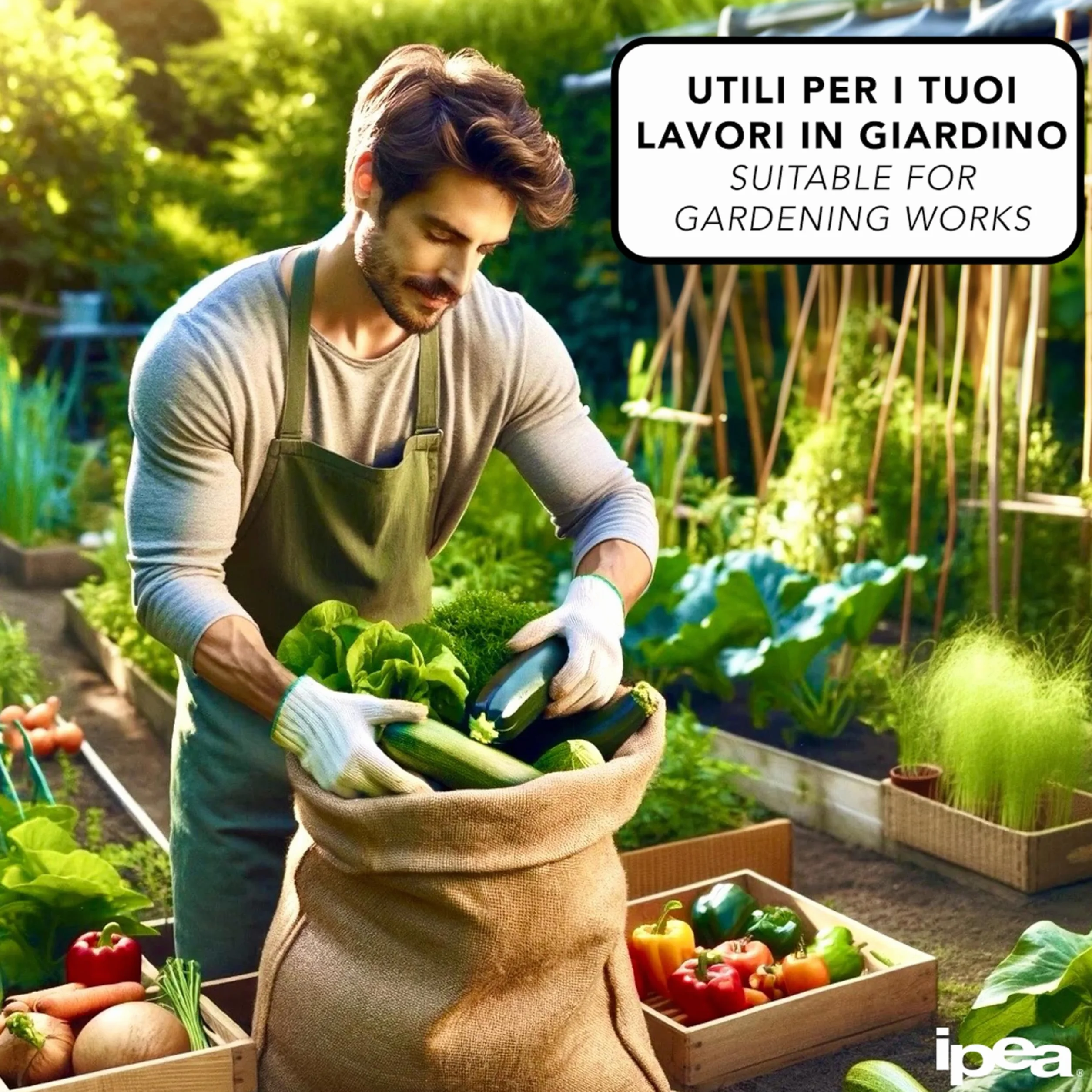IPEA BSJUTASACX1 worek z juty duży rozmiar – 80 x 50 cm – Made in Italy – 1 jednostka – worki z juty naturalnej tkaniny dla majsterkowiczów, wystroju, ogrodnictwa, pudełka przedmiotów, imprezy