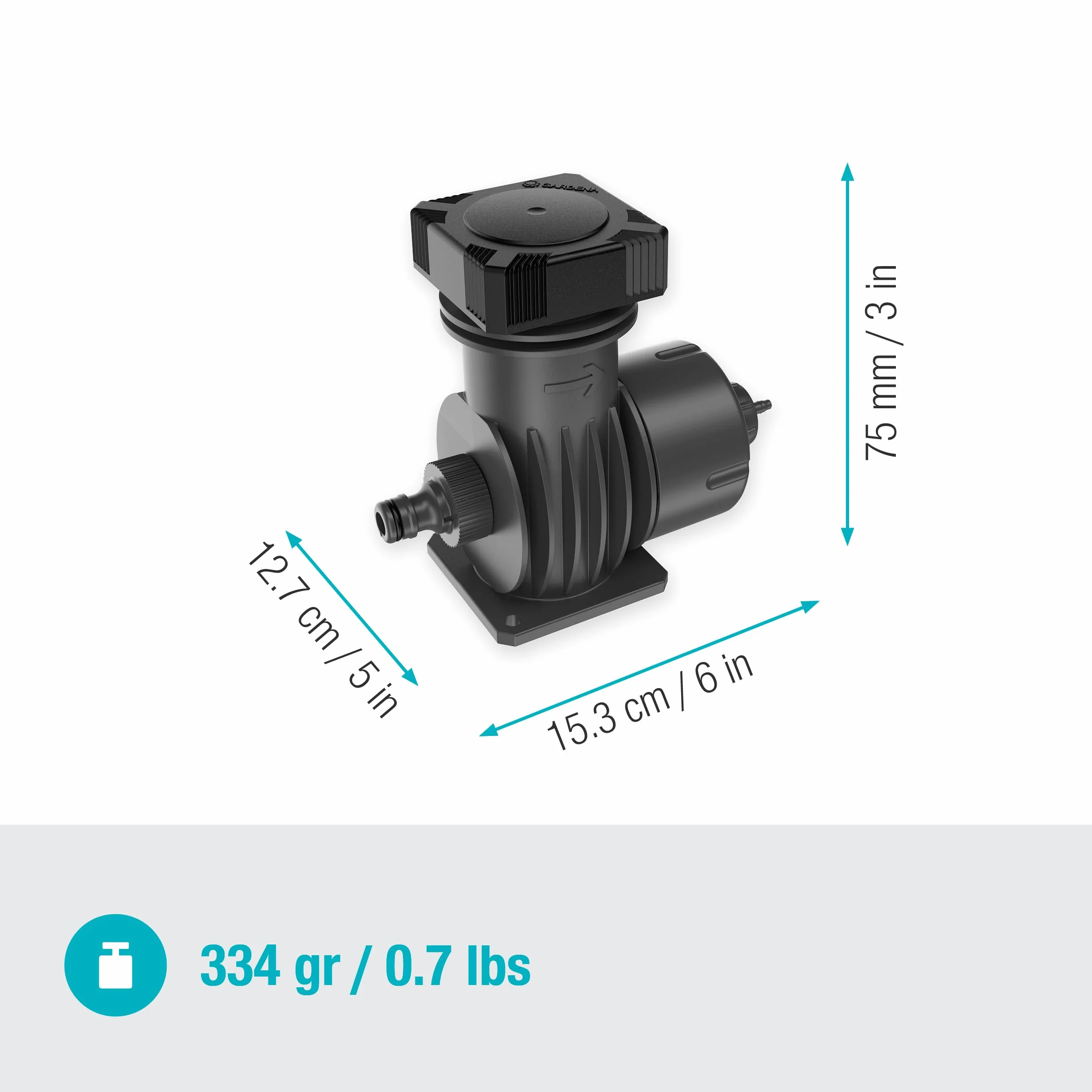 Gardena system Micro-Drip urządzenie podstawowe 2000: Moduł początkowy automatycznego systemu nawadniania, redukuje ciśnienie i filtruje wodę, prosta technika połączeniowa (13310-20)