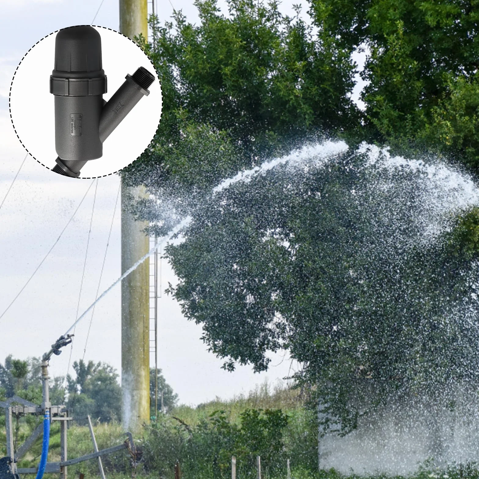 Filtr do wody 3/4 cala z sitkiem do węża ogrodowego, filtr nawadniania do prac ogrodowych, rolnictwa i nawadniania kropelkowego, kompatybilny z pompą zbiornika i systemami węży