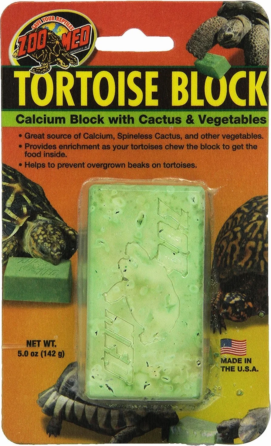 Zoomed Tortoise blok wapniowy do przekąsek duży/kaktus-warzywny (1 x 142 g)