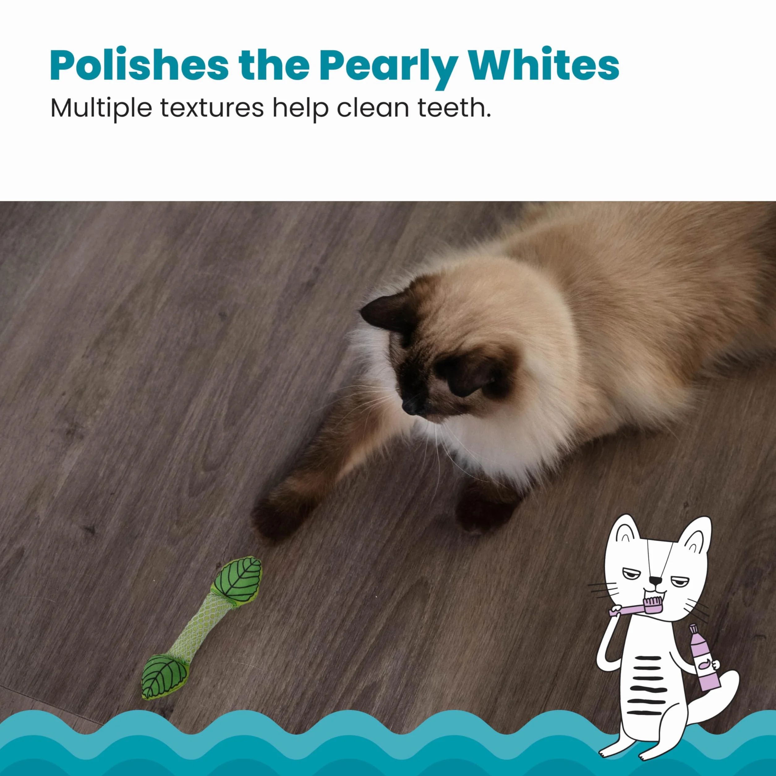 Petstages Fresh Breath Mint Stick Zabawka dentystyczna dla kotów zielony