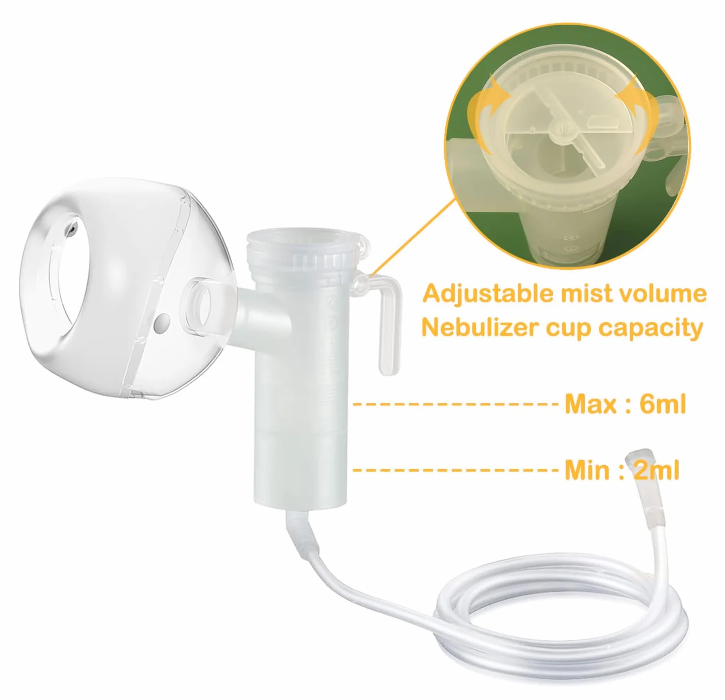 Nebulizator dla kotów i maska inhalacyjna dla kotów, biały, maska tlenowa dla kotów, szczeniąt i małych psów (S)