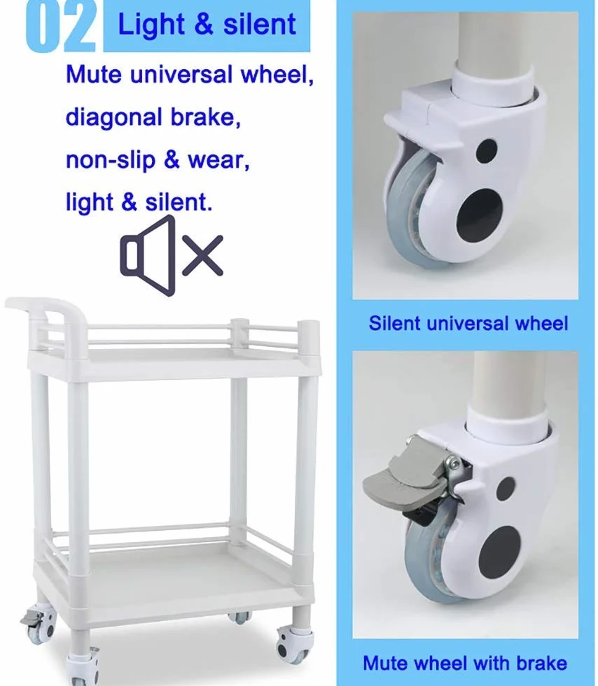 Ruchomy Wózek Ręczny Wózek Do Przechowywania W Kuchni Wózek Kosmetyczny Z Szufladą, Mobilny Salon Fryzjerski Rolling Cart Abs/Beige/S-54X37X98Cm