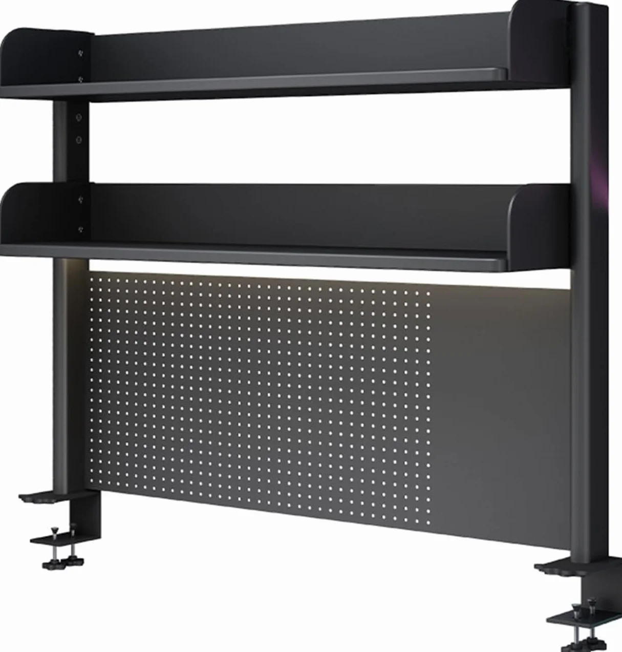 Perforowane panele ścienne do przechowywania. Półka na biurko z klipsami, przedłużenie biurka, akcesoria do biurek komputerowych, panel prywatności, biurko do gier, system półek b