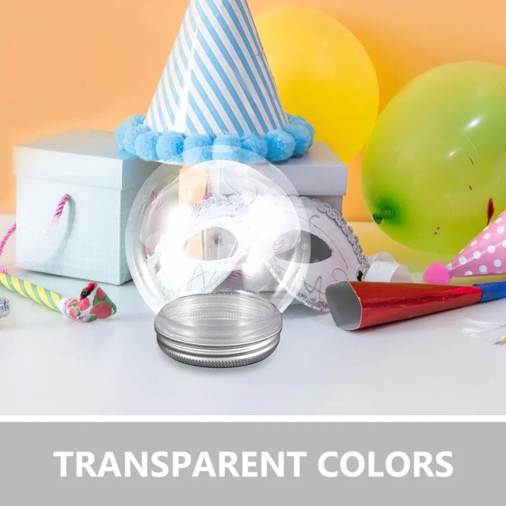 Zerodeko 20 Sztuk DIY Kule Śnieżne 150Ml Przezroczysta Plastikowa Kula Wodna Nadająca Się Do Napełniania Kula Śnieżna Z Odkręcaną Nakrętką Na Świąteczne Dekoracje Do Domu DIY Rzemiosło