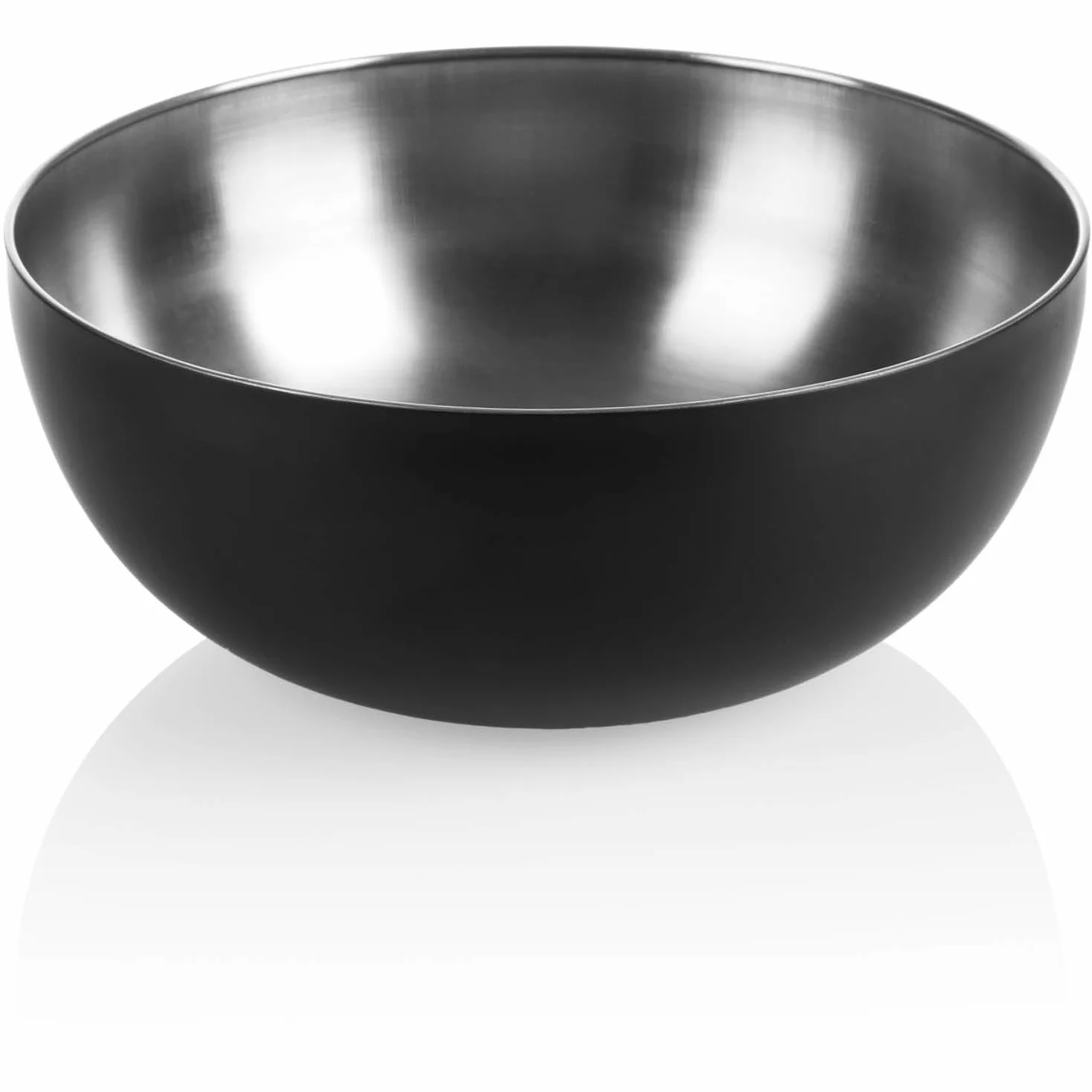 COM-FOUR® Miska do mieszania wykonana ze stali nierdzewnej z czarna powloka zewnetrzna moze sluzyc jako salaterka, miska na owoce lub po prostu jako miska ozdobna. (1 sztuka - Ø 24cm czarny)