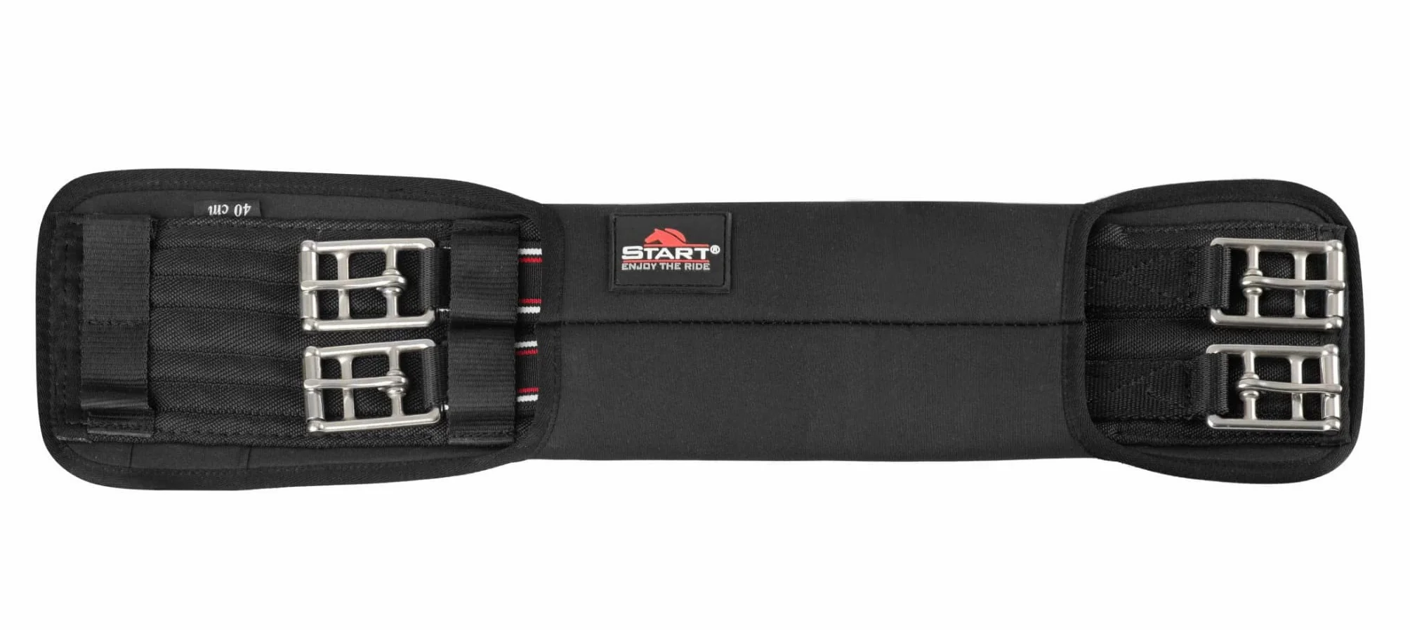 Popręg ujeżdżeniowy dla konia START elastyczny, neoprenowy (Czarny, 40 cm)